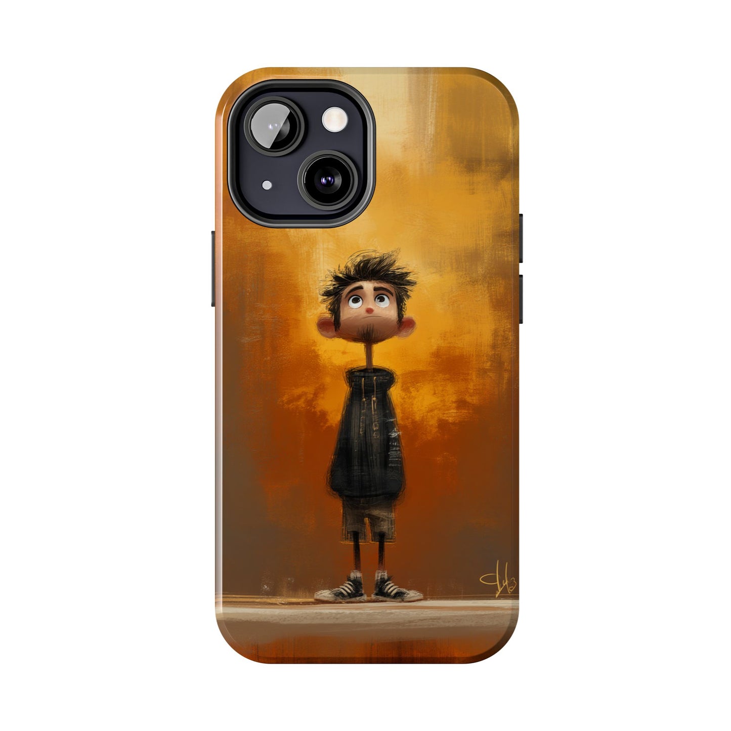 Unique Tough Phone Cases with Artistic Boy Design - Perfect for Kids and Teens