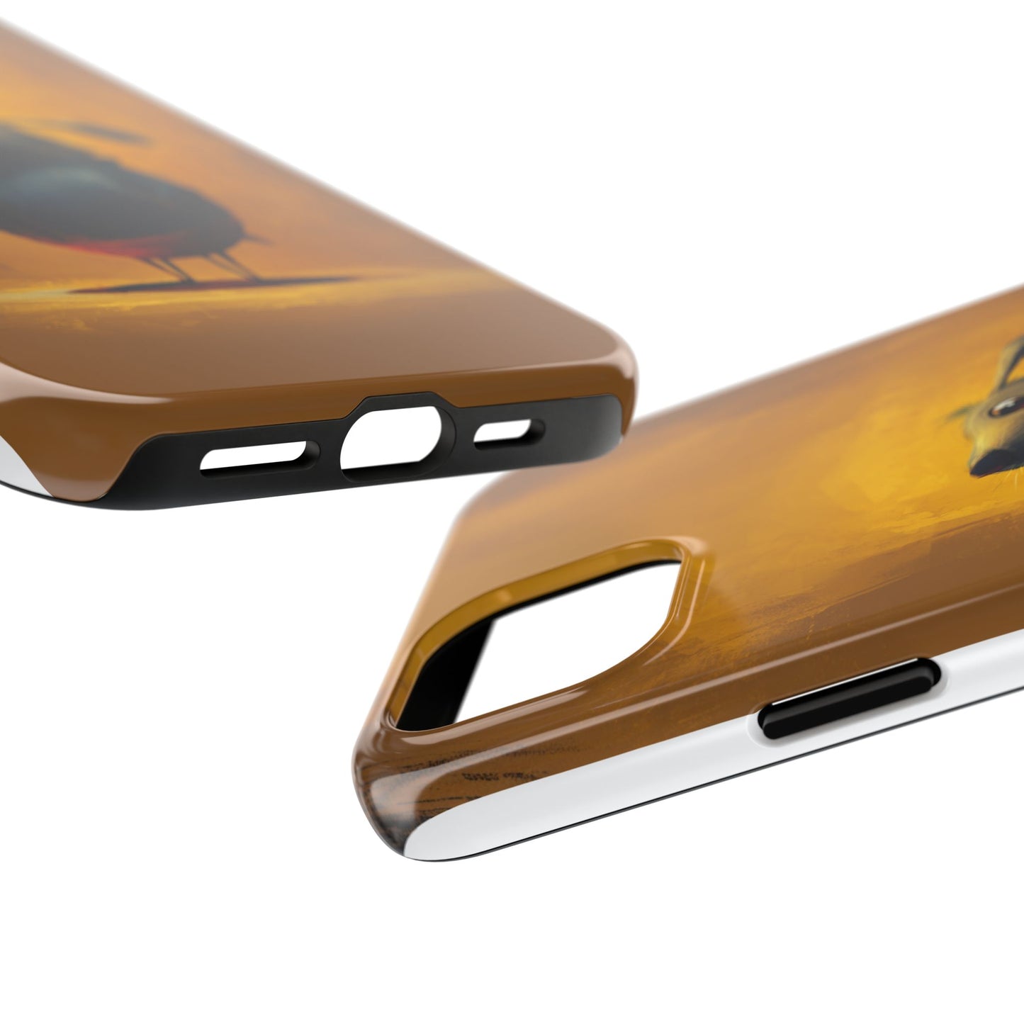 Whimsical Dog Art Tough Phone Case - Durable & Stylish