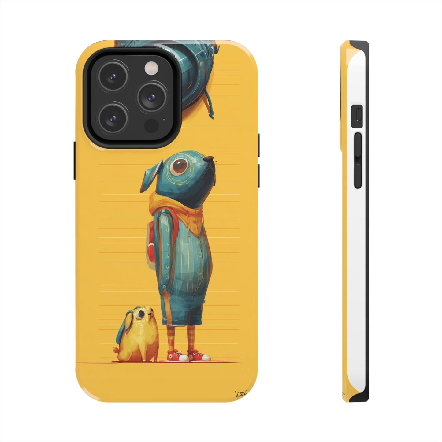 Colorful Animal Art Tough Phone Case - Perfect for Pet Lovers & Kids