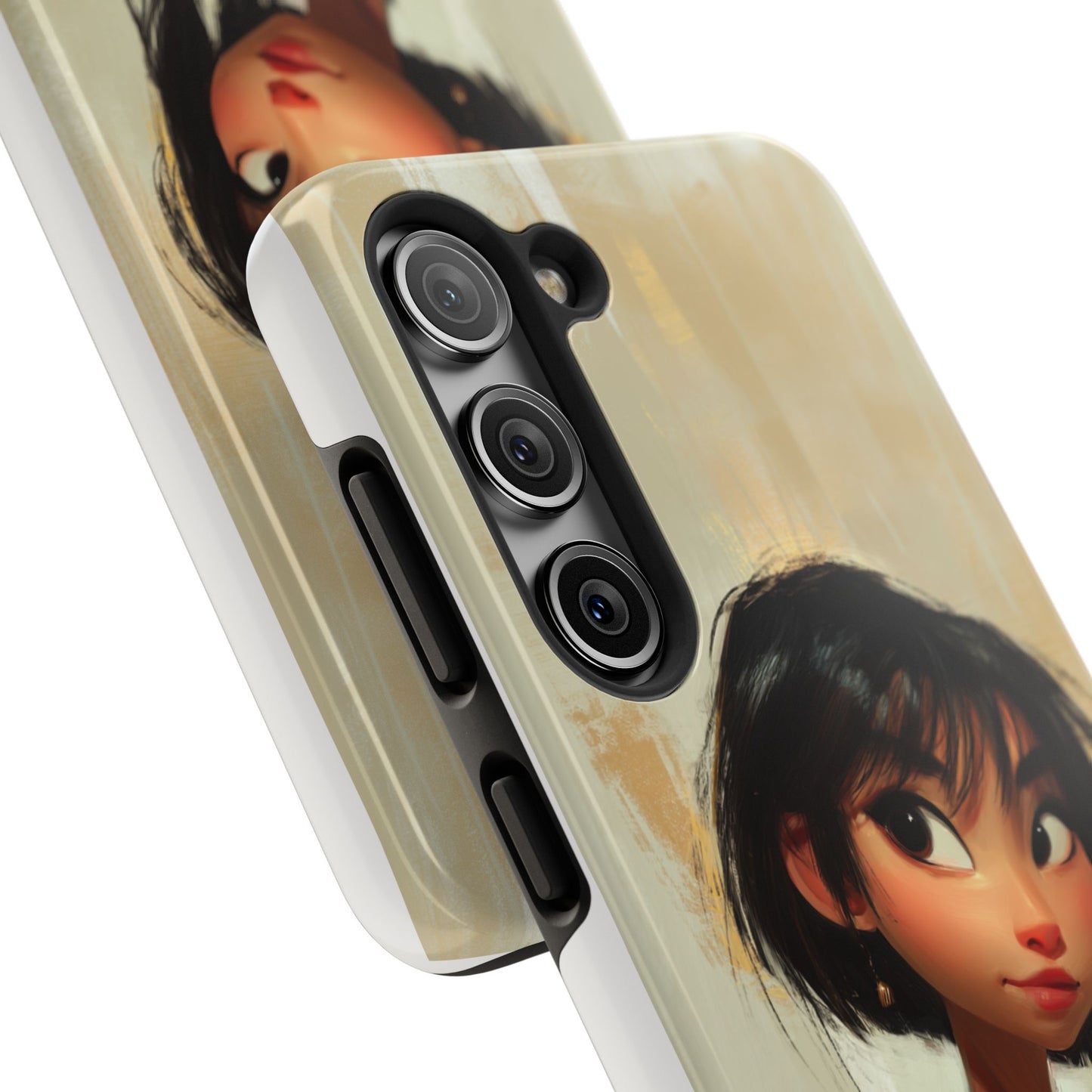 Artistic Tough Phone Case - Cute Character Design for Kids and Teens