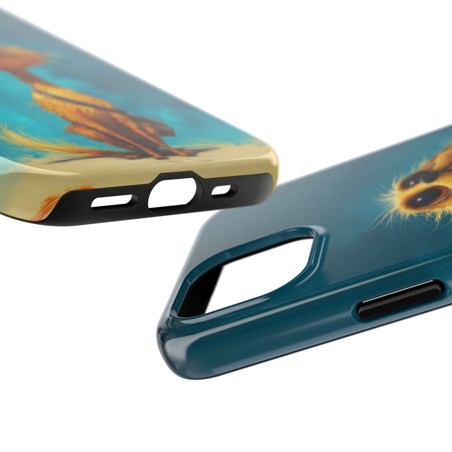 Whimsical Dog Art Tough Phone Case - Durable and Stylish Protection for Pet Lovers
