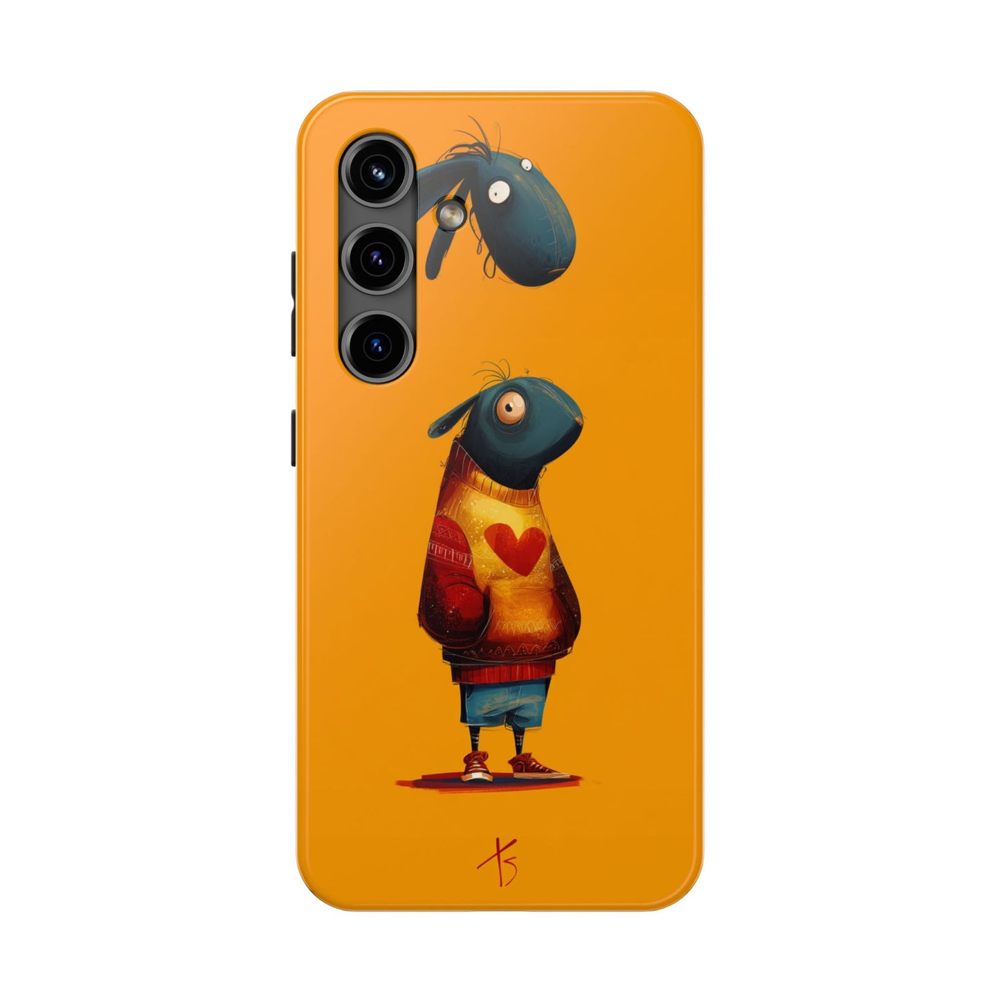 Cute Cartoon Tough Phone Case - Whimsical Sheep Design