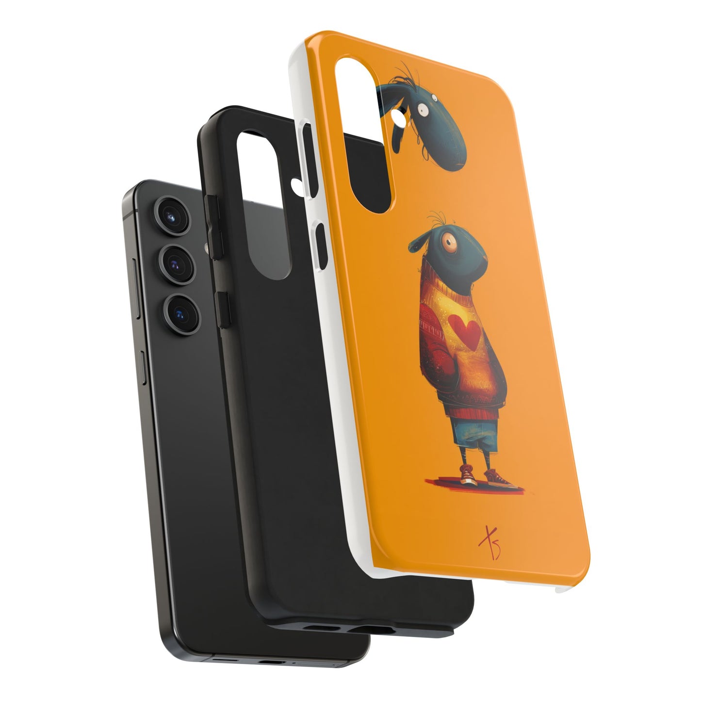Cute Cartoon Tough Phone Case - Whimsical Sheep Design