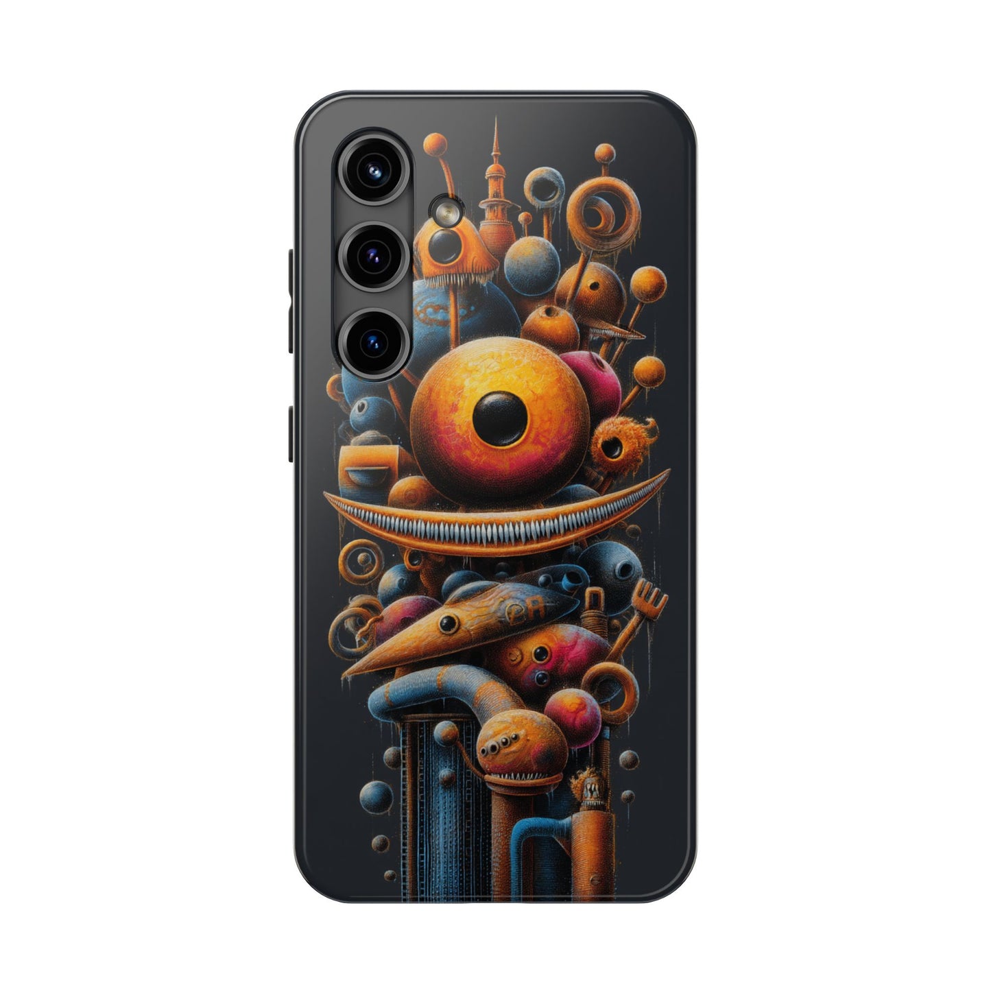 Unique Tough Phone Case with Abstract Art Design