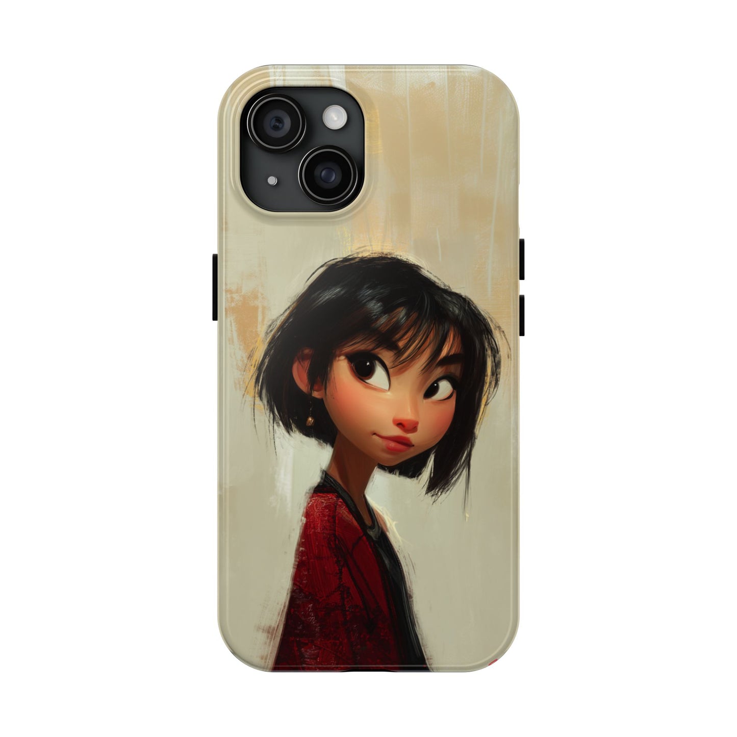Artistic Tough Phone Case - Cute Character Design for Kids and Teens