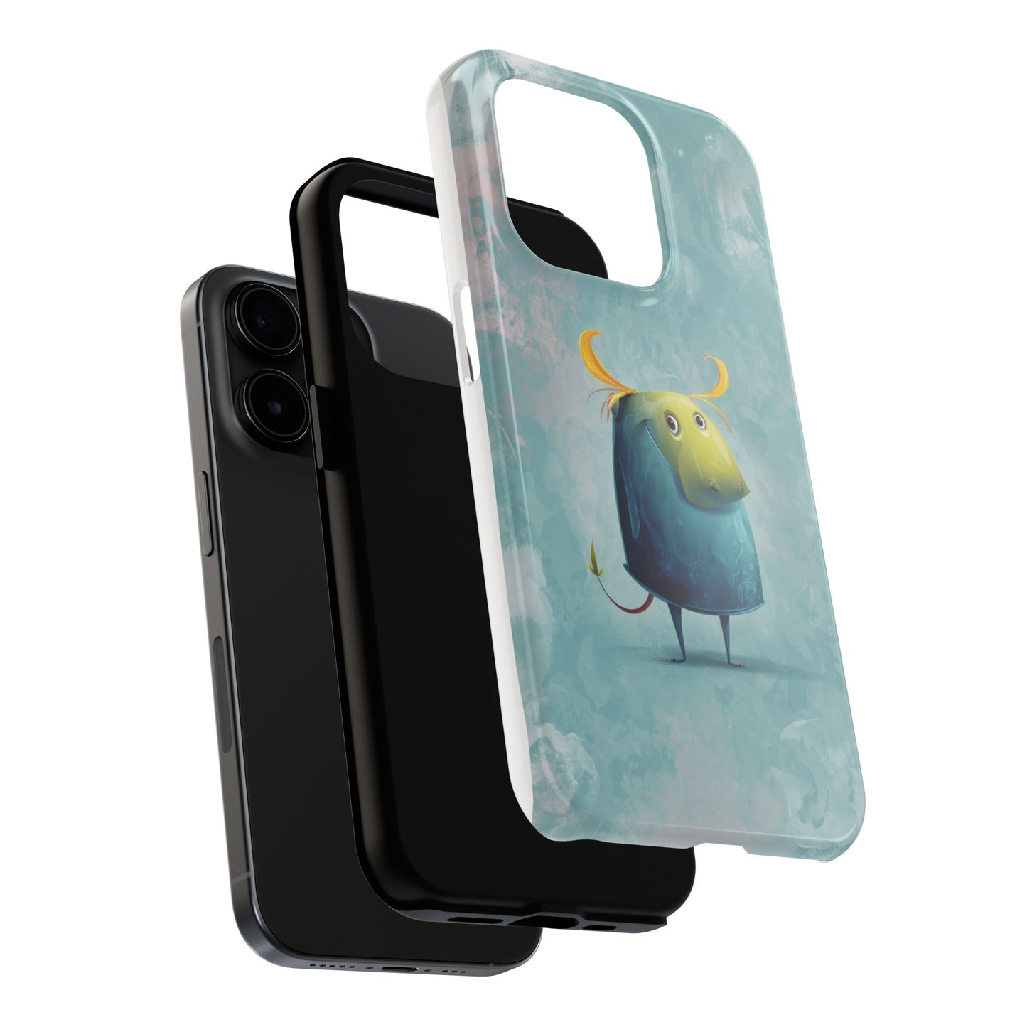 Cute Cartoon Bull Tough Phone Case - Durable & Fun Protection