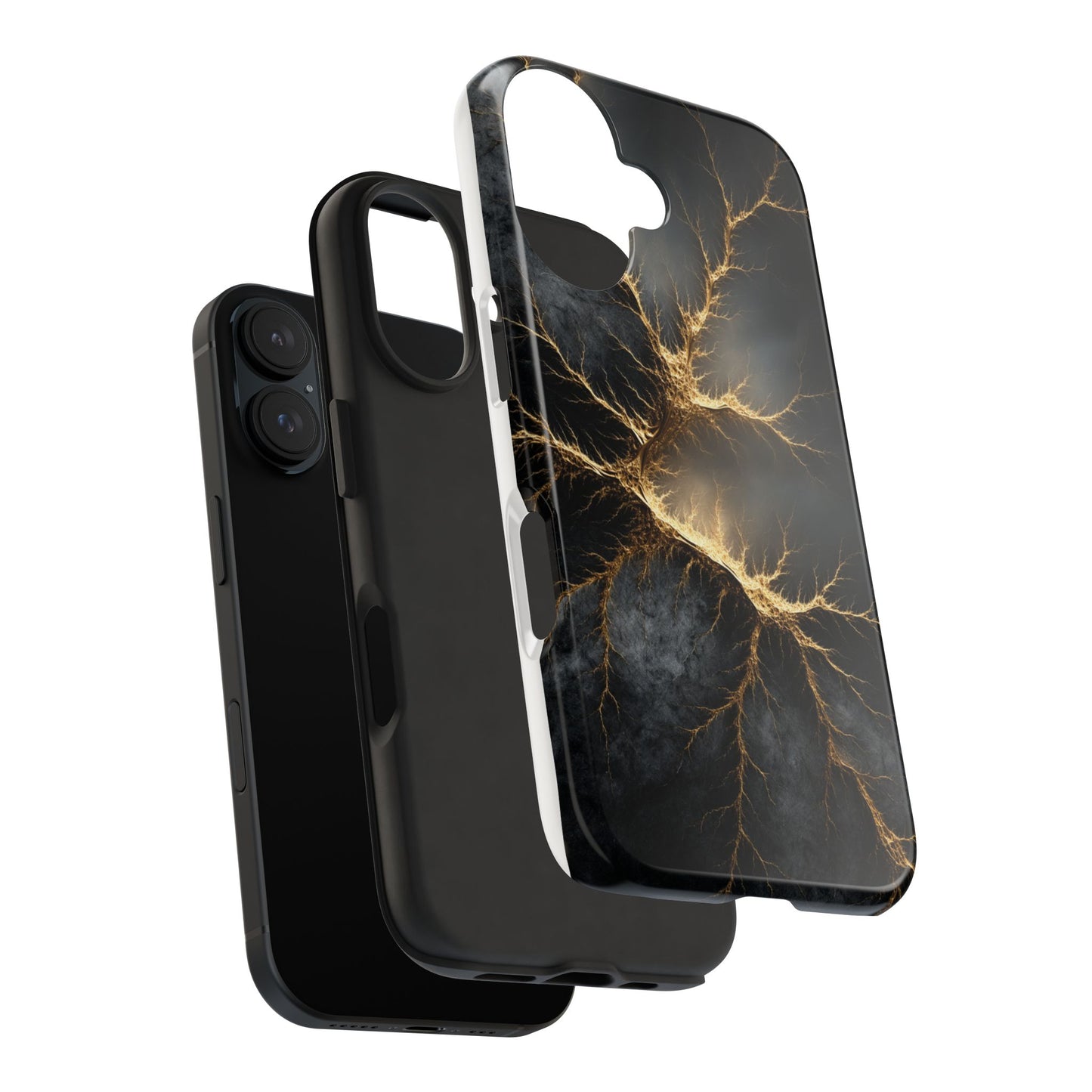 Electric Lightning Tough Phone Case - Durable Protection with Striking Design