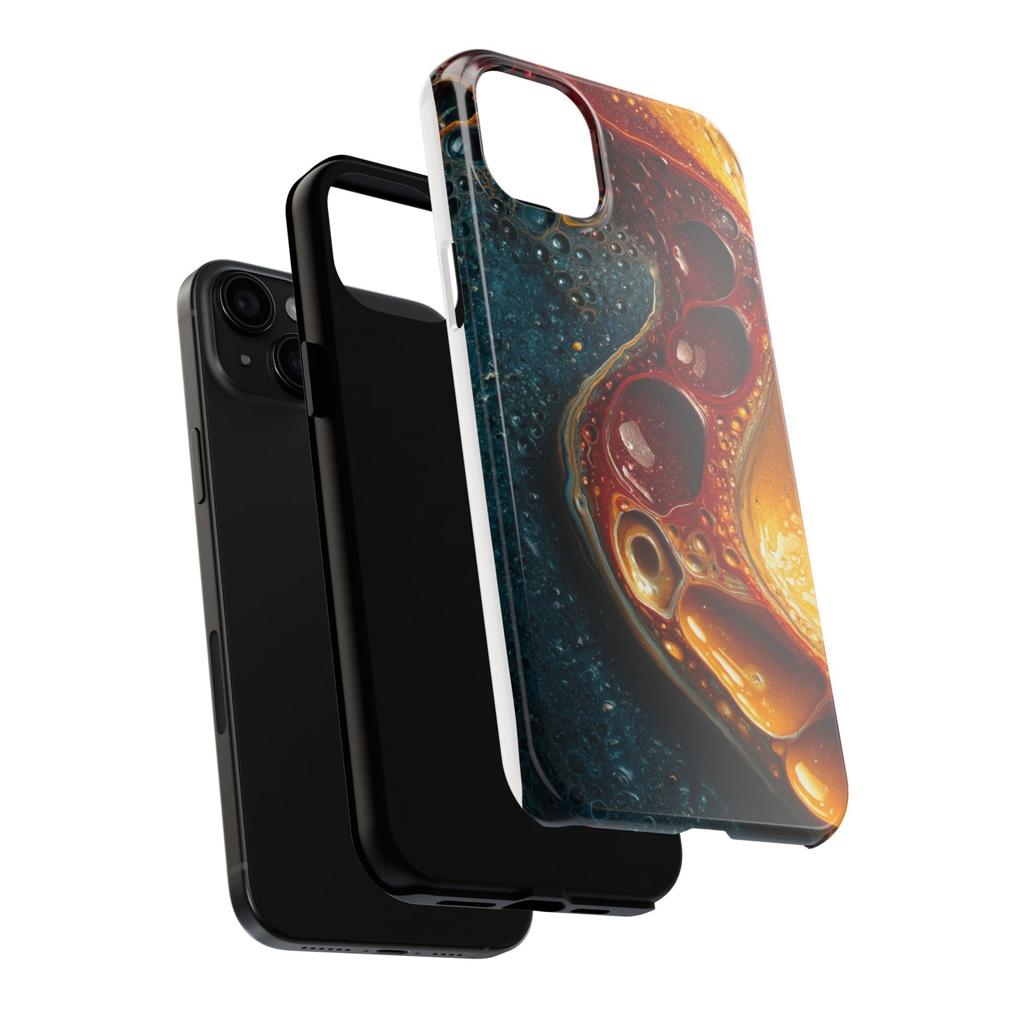 Artistic Tough Phone Case - Vibrant Fluid Design