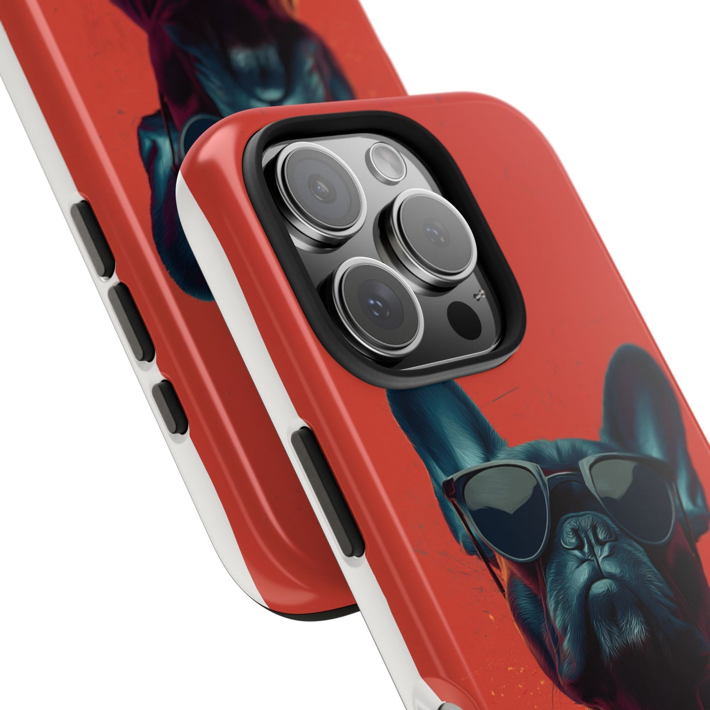Rockin’ Dogs Tough Phone Case - Playful Guitarist & Cool Bulldog for Pet Lovers