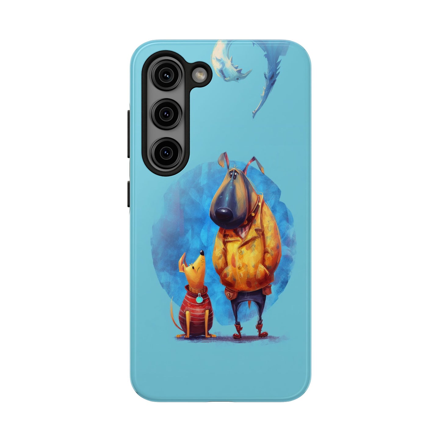 Whimsical Dog-Themed Tough Phone Case for Pet Lovers