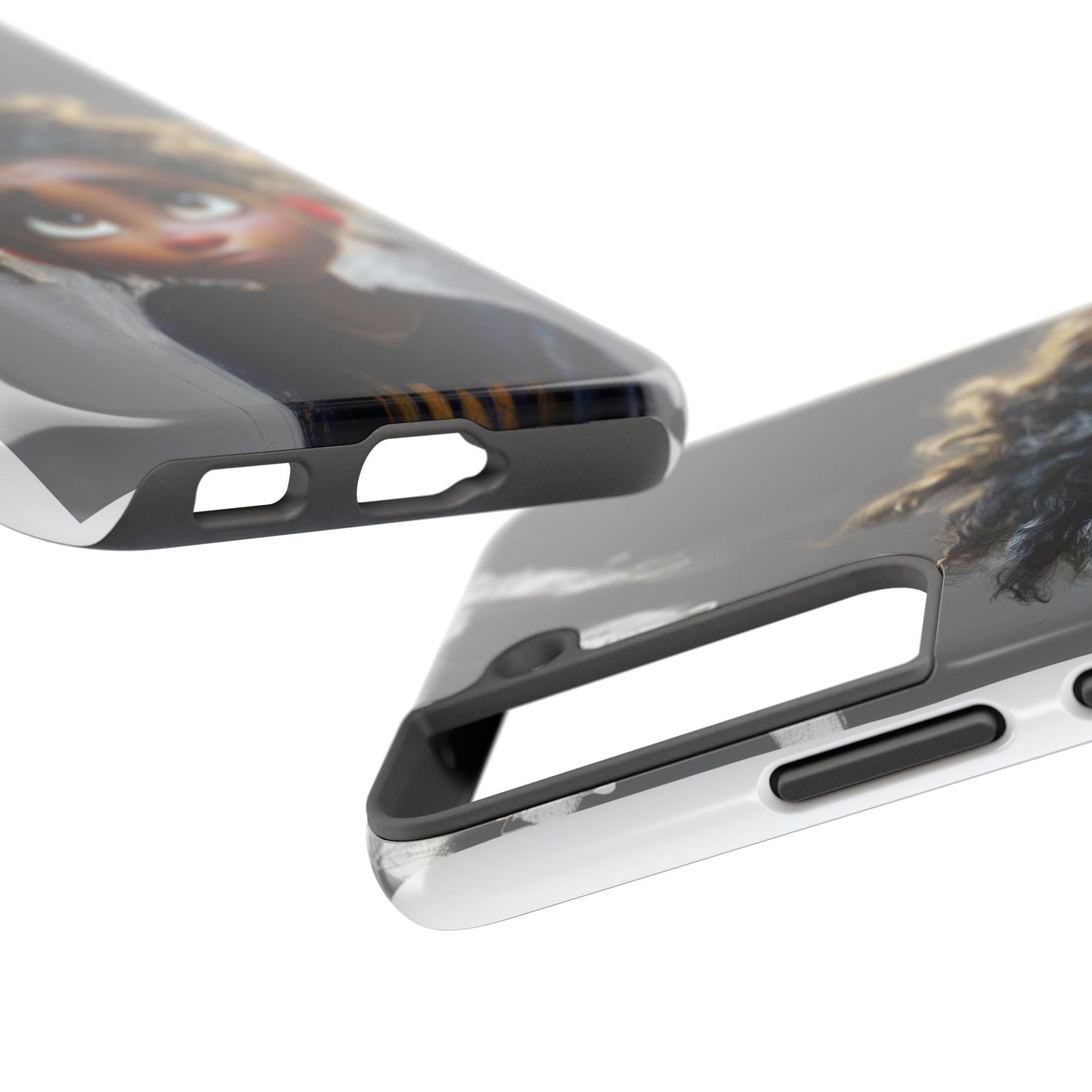 Whimsical Tough Phone Case - Artistic Design for Kids and Tweens