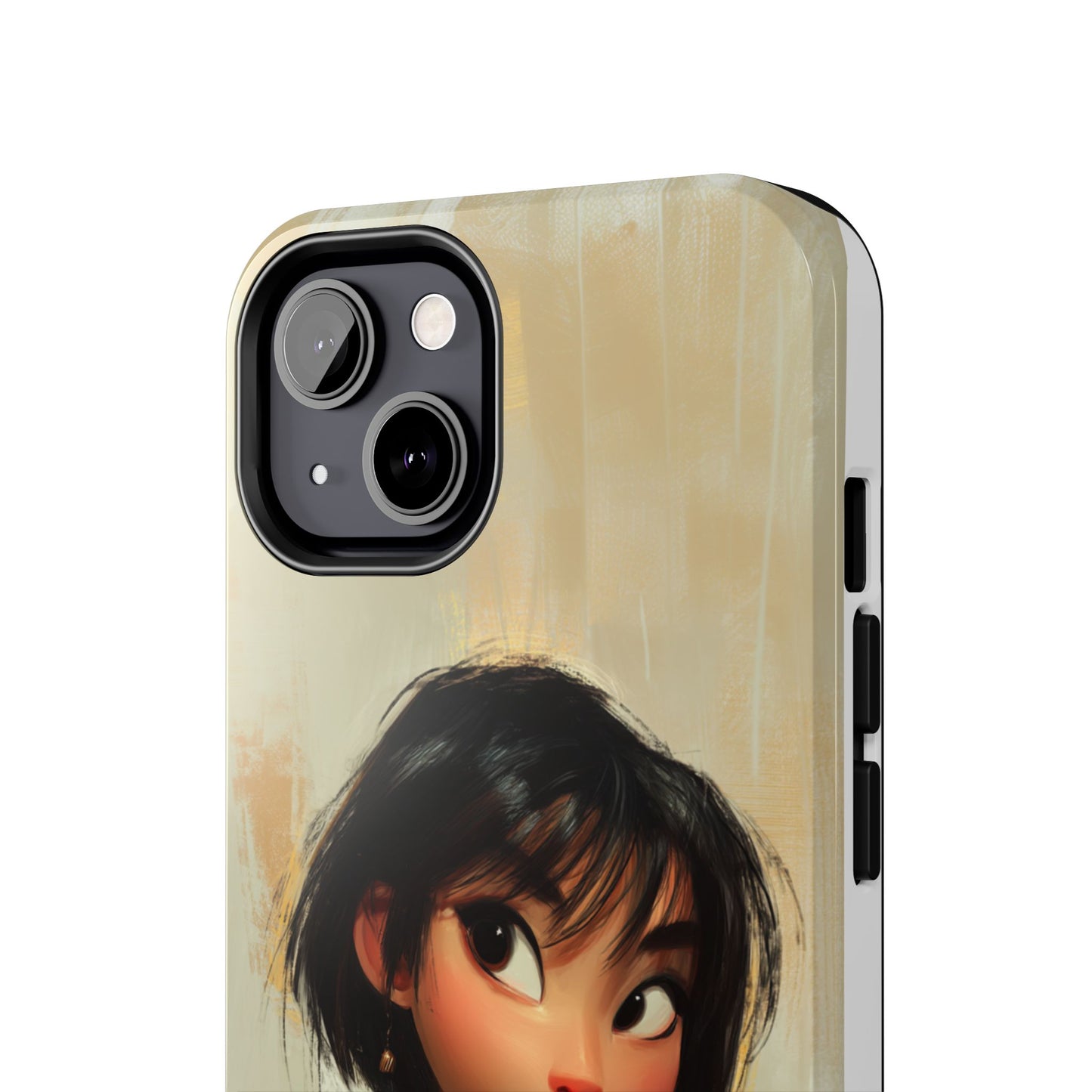 Artistic Tough Phone Case - Cute Character Design for Kids and Teens