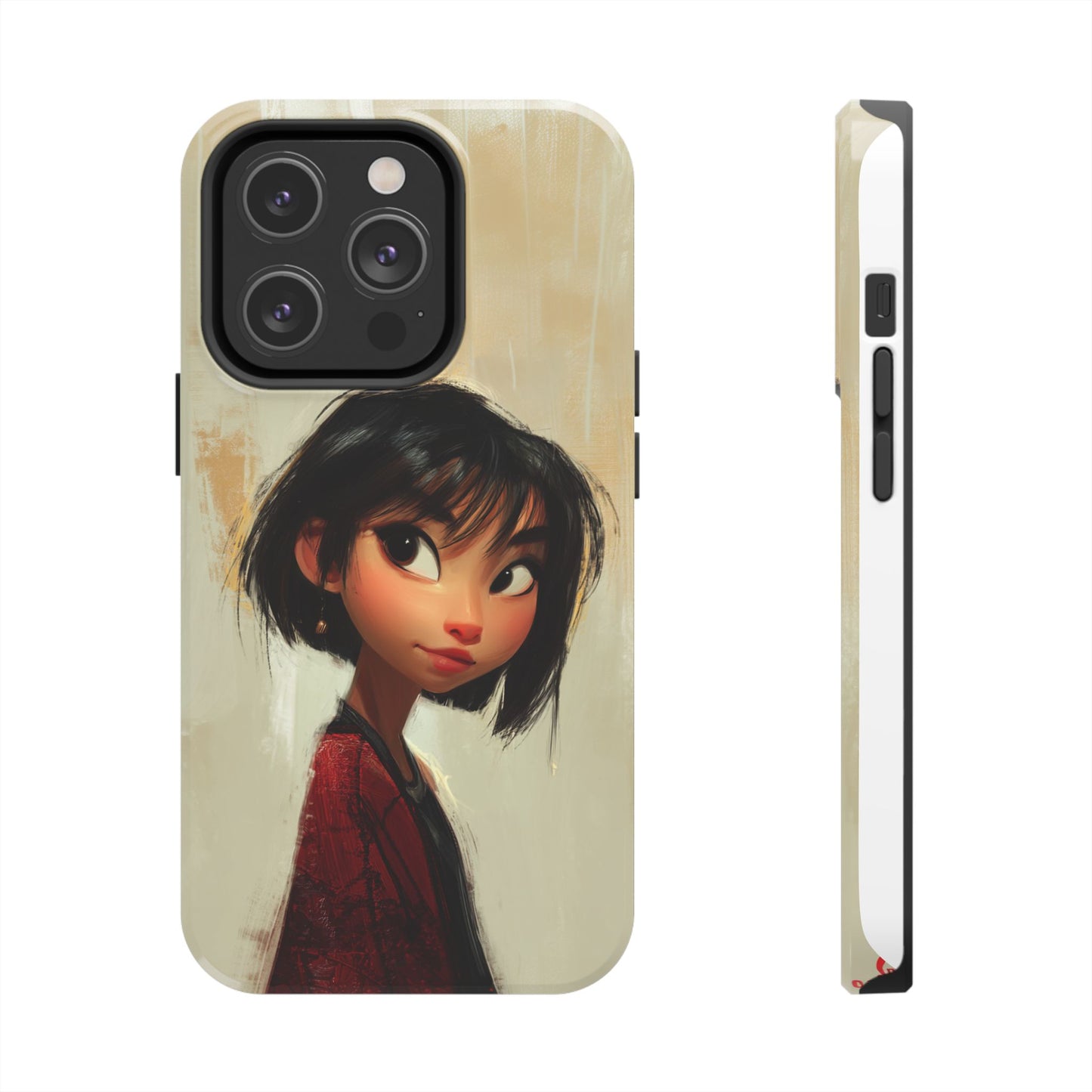 Artistic Tough Phone Case - Cute Character Design for Kids and Teens