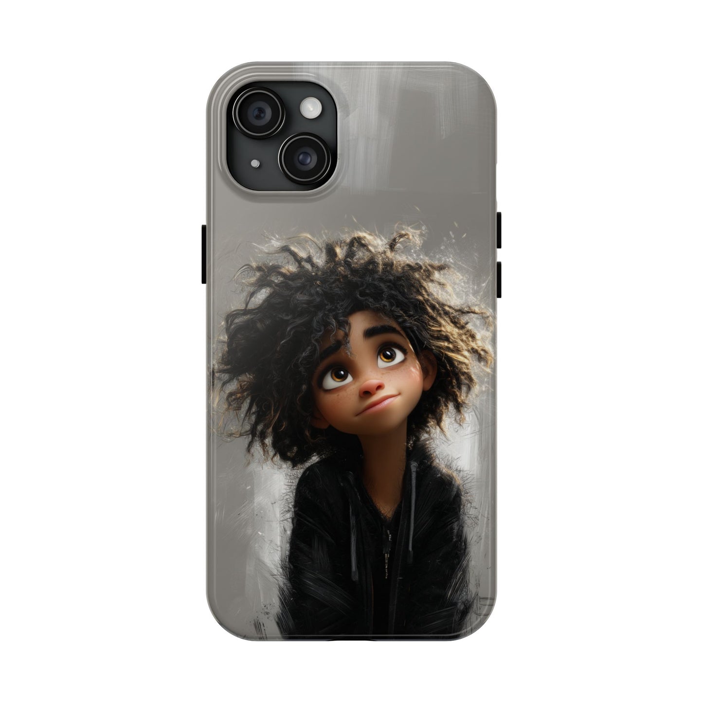 Artistic Tough Phone Case - Unique Character Design for Creative Souls