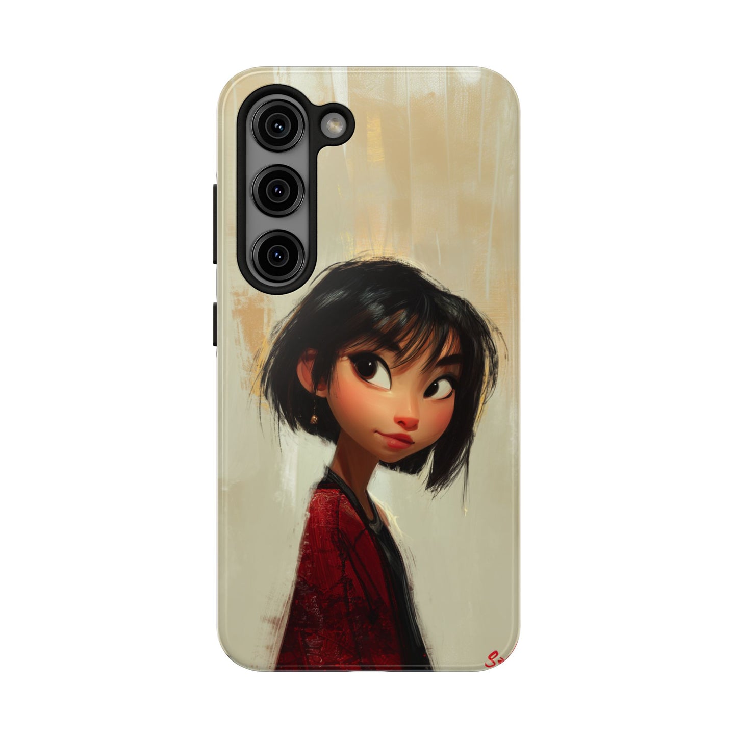 Artistic Tough Phone Case - Cute Character Design for Kids and Teens