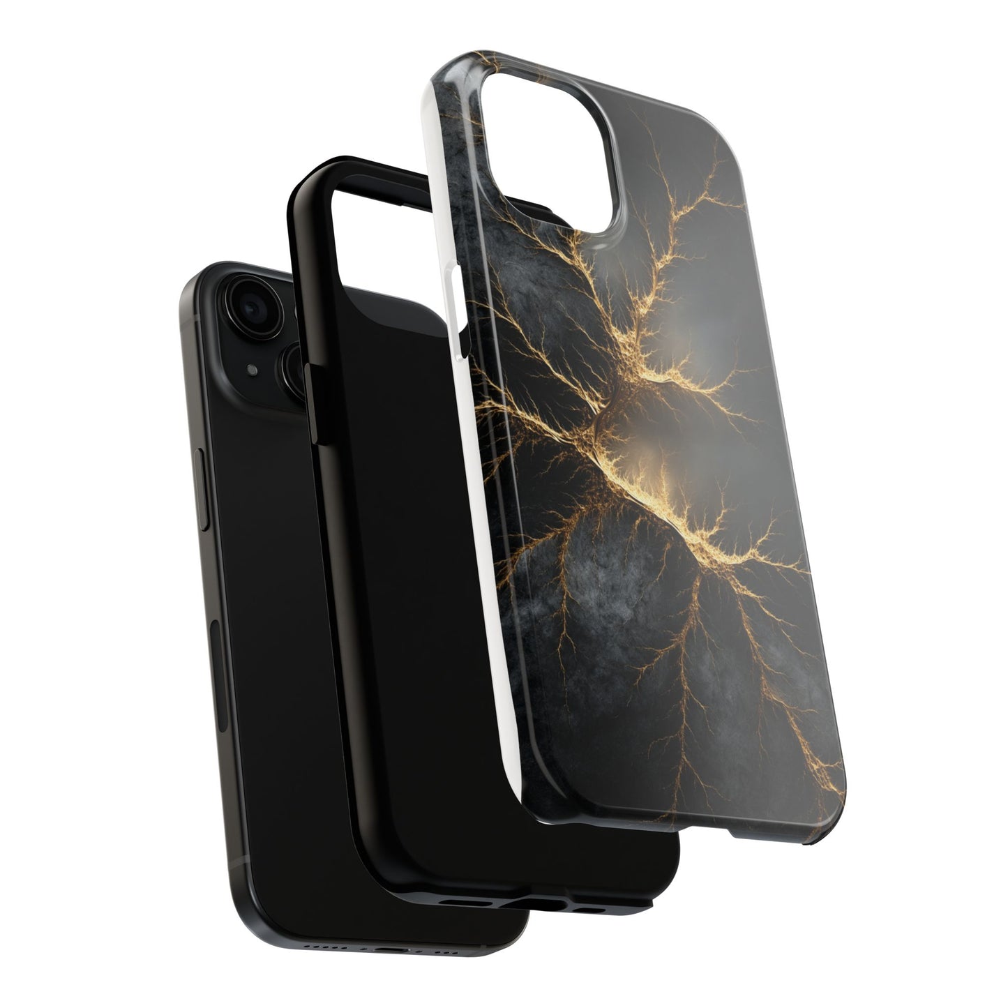 Electric Lightning Tough Phone Case - Durable Protection with Striking Design