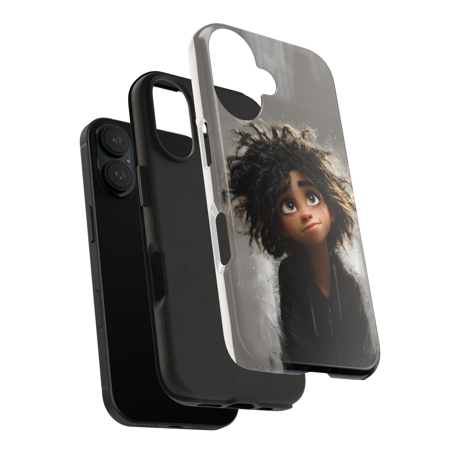 Artistic Tough Phone Case - Unique Character Design for Creative Souls