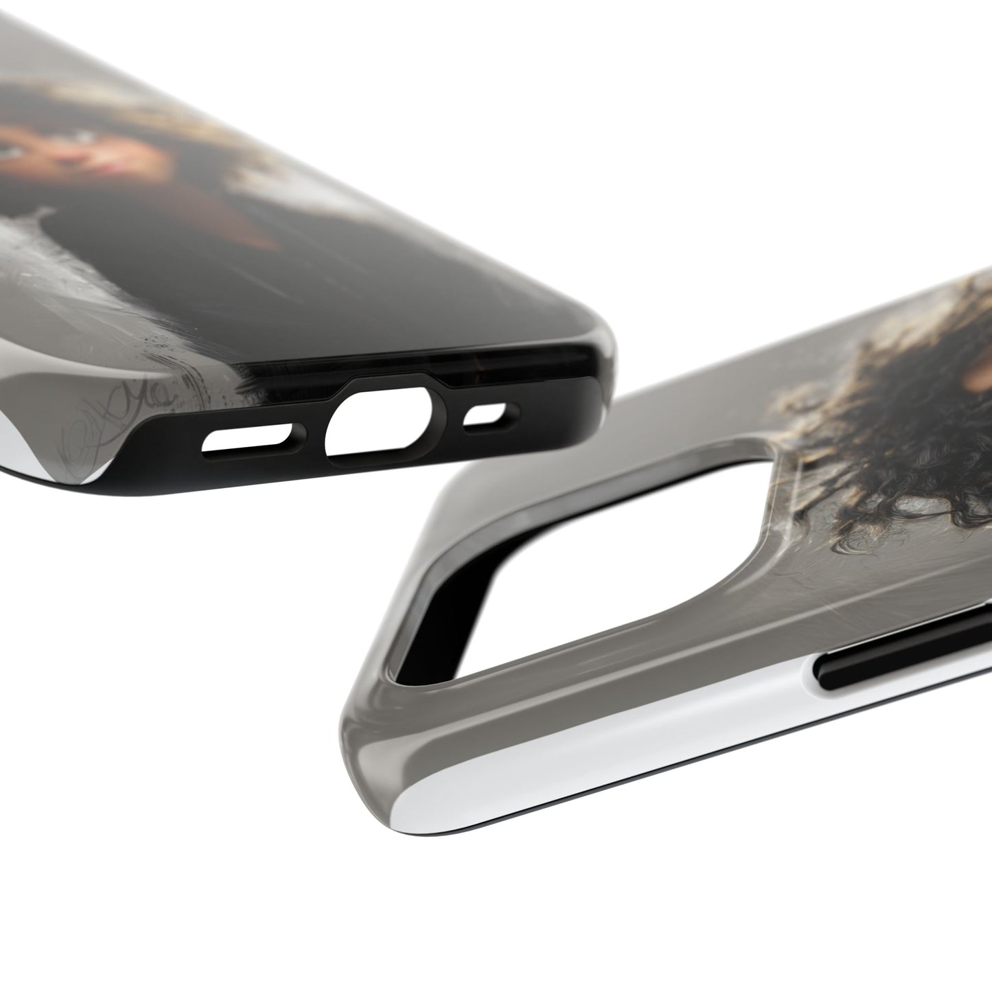 Artistic Tough Phone Case - Unique Character Design for Creative Souls