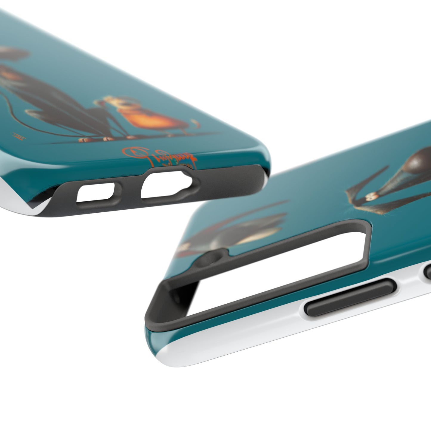 Whimsical Dog Art Tough Phone Case - Durable Protection for Pet Lovers