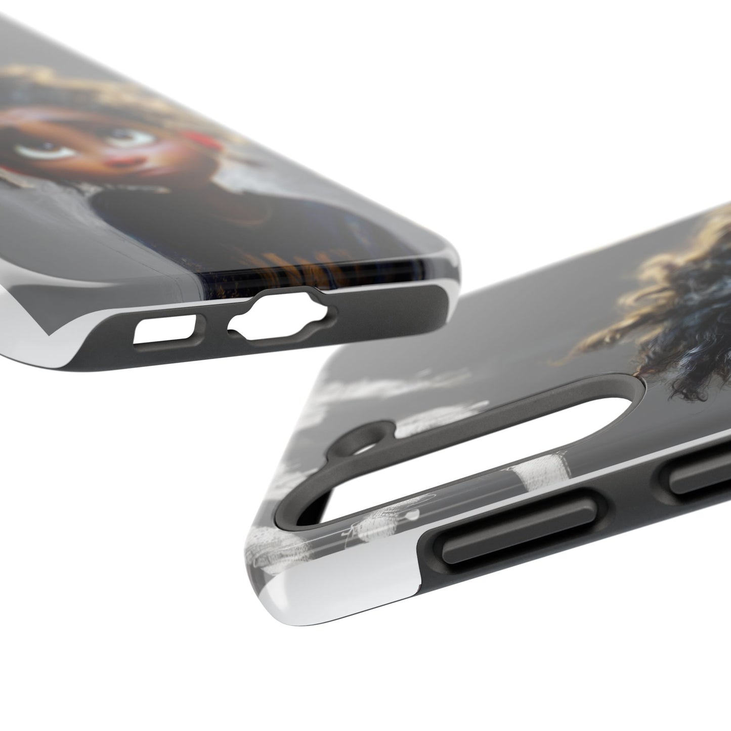 Whimsical Tough Phone Case - Artistic Design for Kids and Tweens
