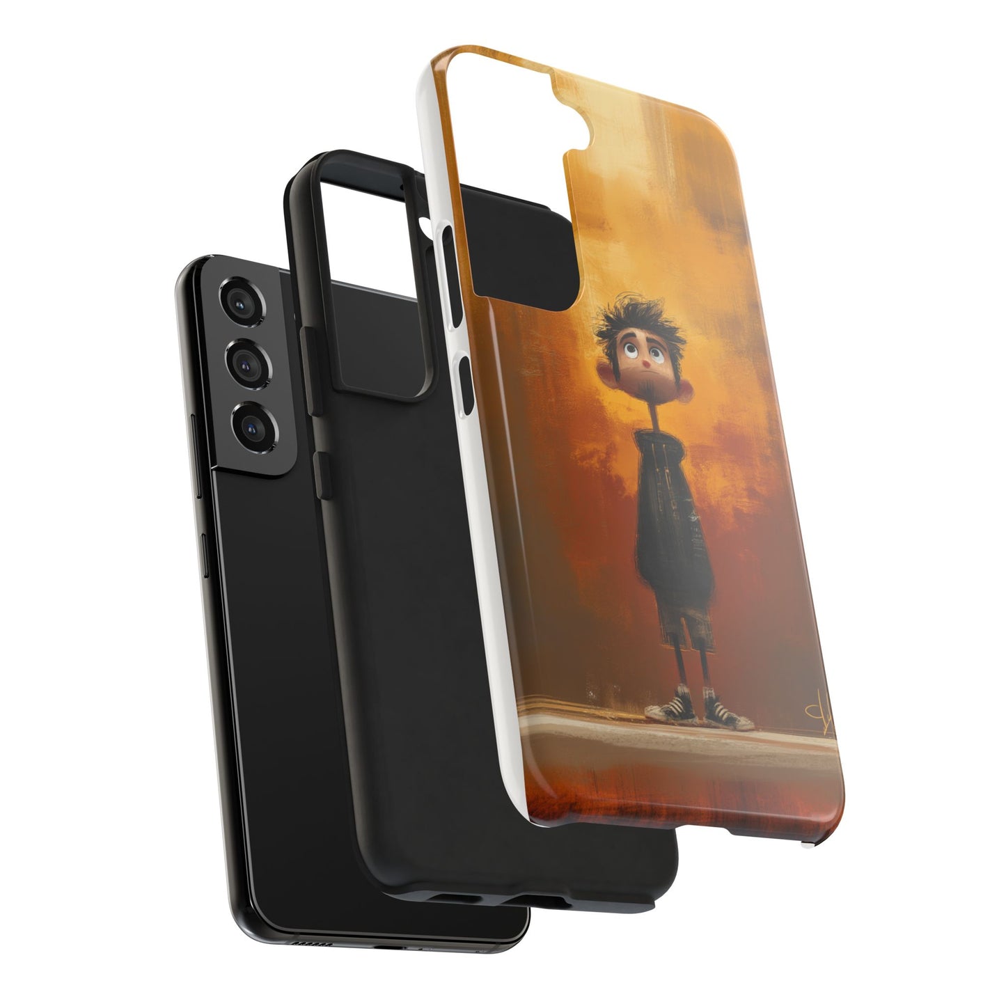 Unique Tough Phone Cases with Artistic Boy Design - Perfect for Kids and Teens