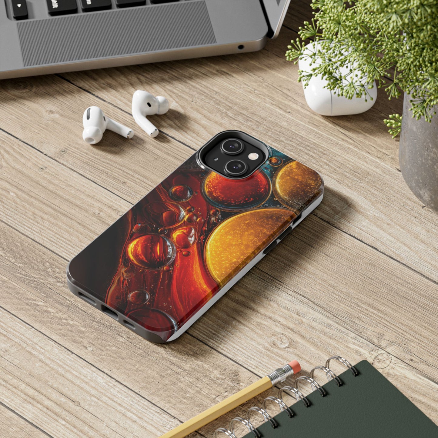 Vibrant Abstract Tough Phone Case - Protective Cover with Colorful Design