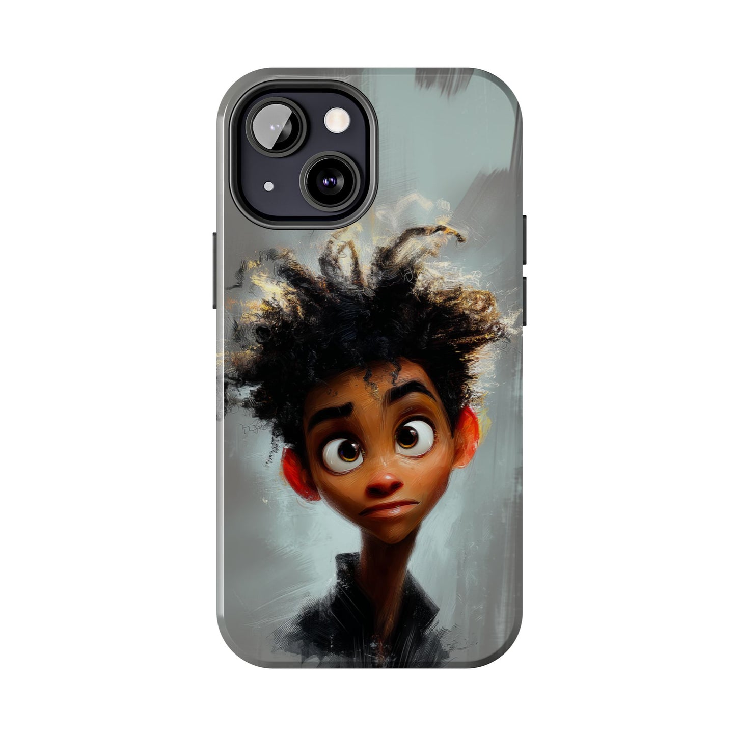 Artistic Tough Phone Case - Unique Design with Character - Great Gift Idea