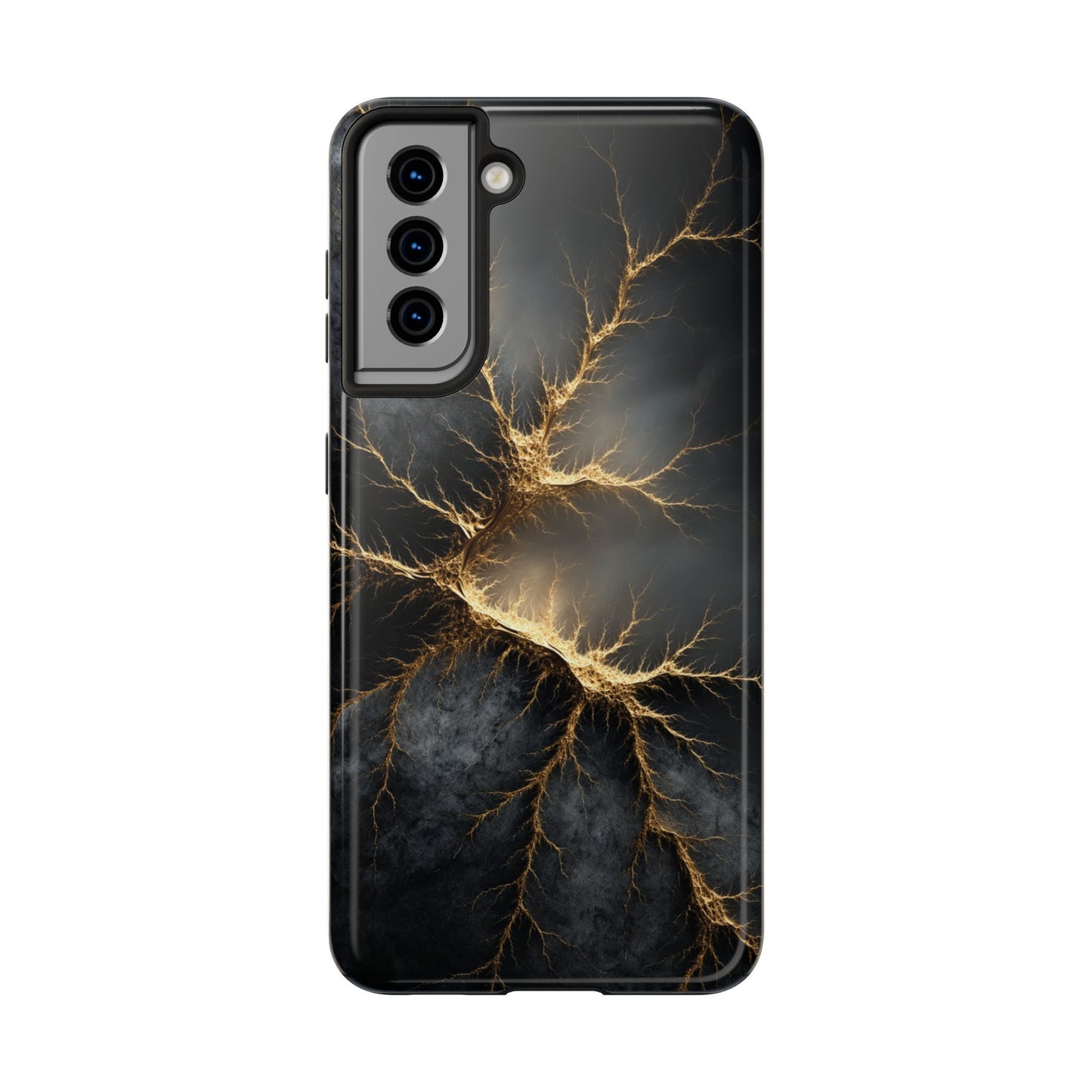 Electric Lightning Tough Phone Case - Durable Protection with Striking Design