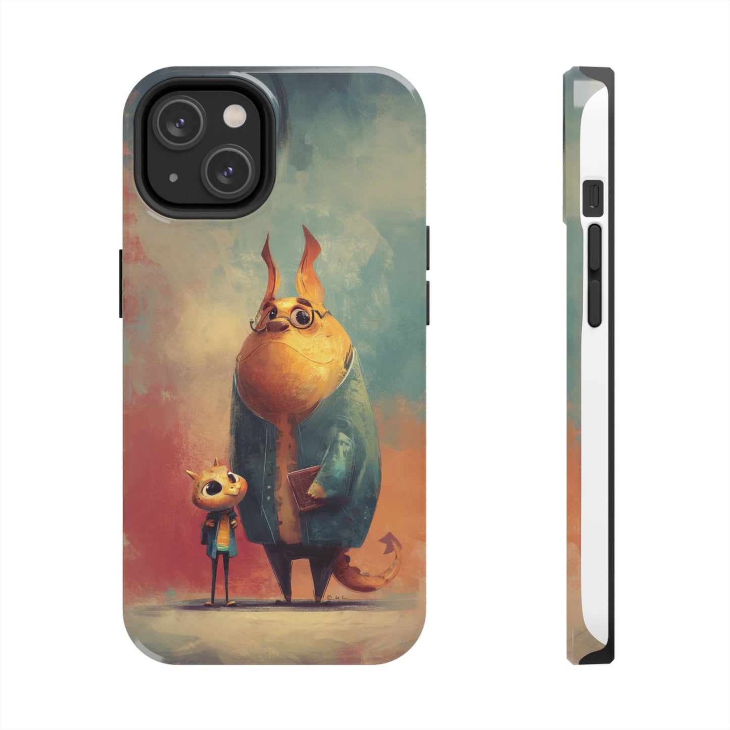 Animal Art Tough Phone Cases, Cute Character Phone Protector, Unique Cartoon Phone Cover, Fun Gift for Kids, Birthday or Holiday Present