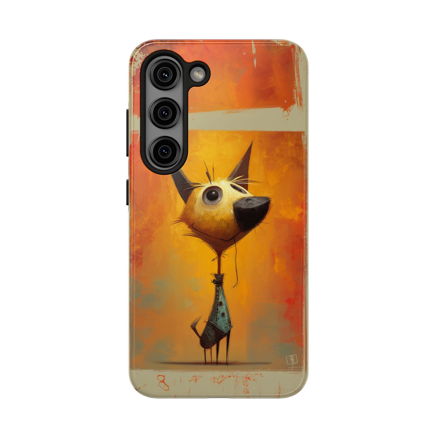 Whimsical Dog Art Tough Phone Case - Fun & Stylish Pet Lover Gift