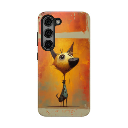 Whimsical Dog Art Tough Phone Case - Fun & Stylish Pet Lover Gift