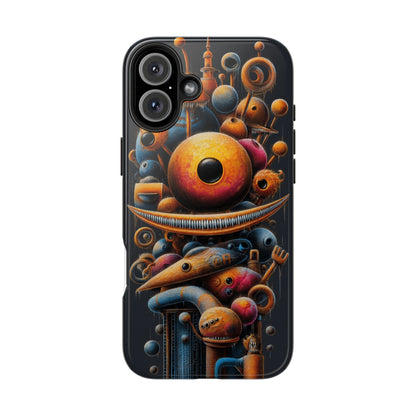 Unique Tough Phone Case with Abstract Art Design
