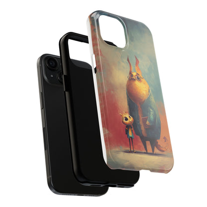 Animal Art Tough Phone Cases, Cute Character Phone Protector, Unique Cartoon Phone Cover, Fun Gift for Kids, Birthday or Holiday Present