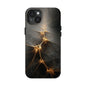 Tough Phone Case - Elegant Gold Fractal Design for Tech Lovers