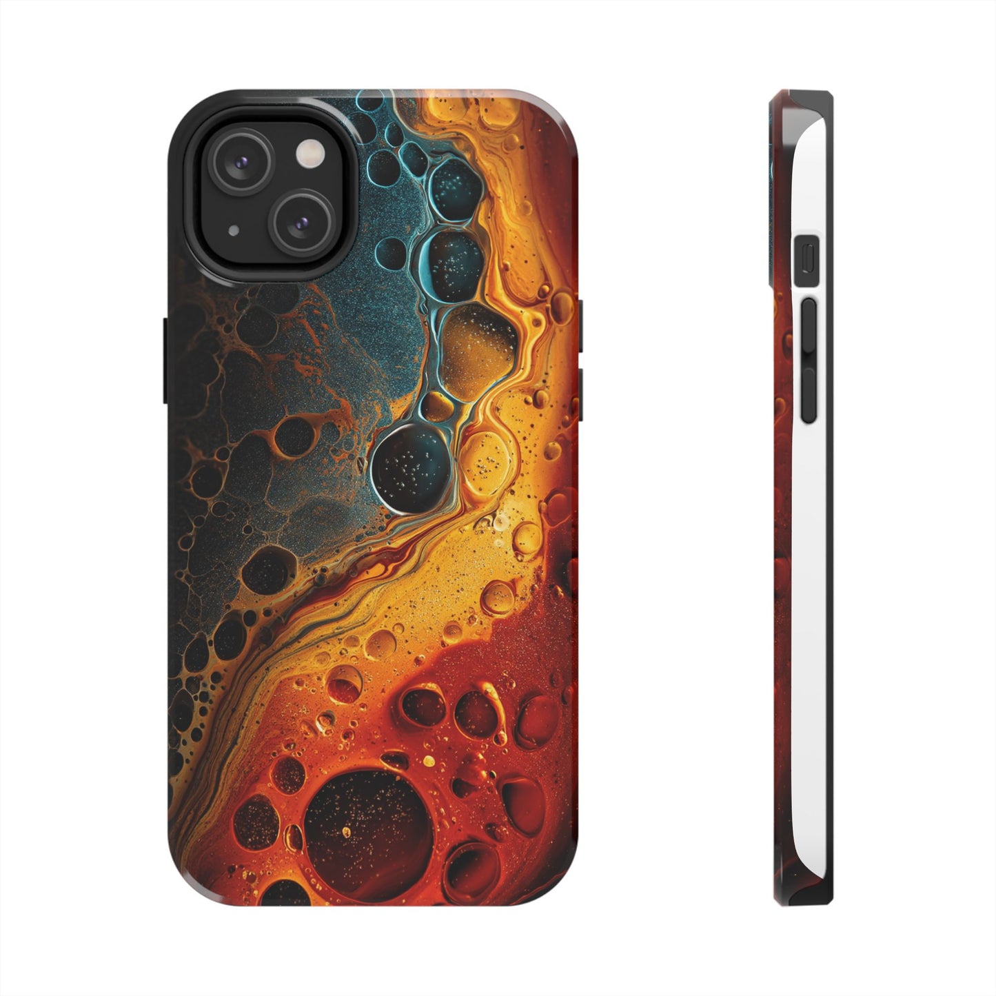 Abstract Lava Tough Phone Case - Vibrant Protective Cover for Adventurous Souls