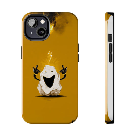 Rockin’ Stone with Lightning Tough Phone Case – Wearable Art for Bold Individualists
