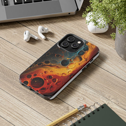 Abstract Lava Tough Phone Case - Vibrant Protective Cover for Adventurous Souls