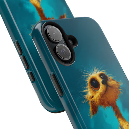 Whimsical Dog Art Tough Phone Case - Durable and Stylish Protection for Pet Lovers