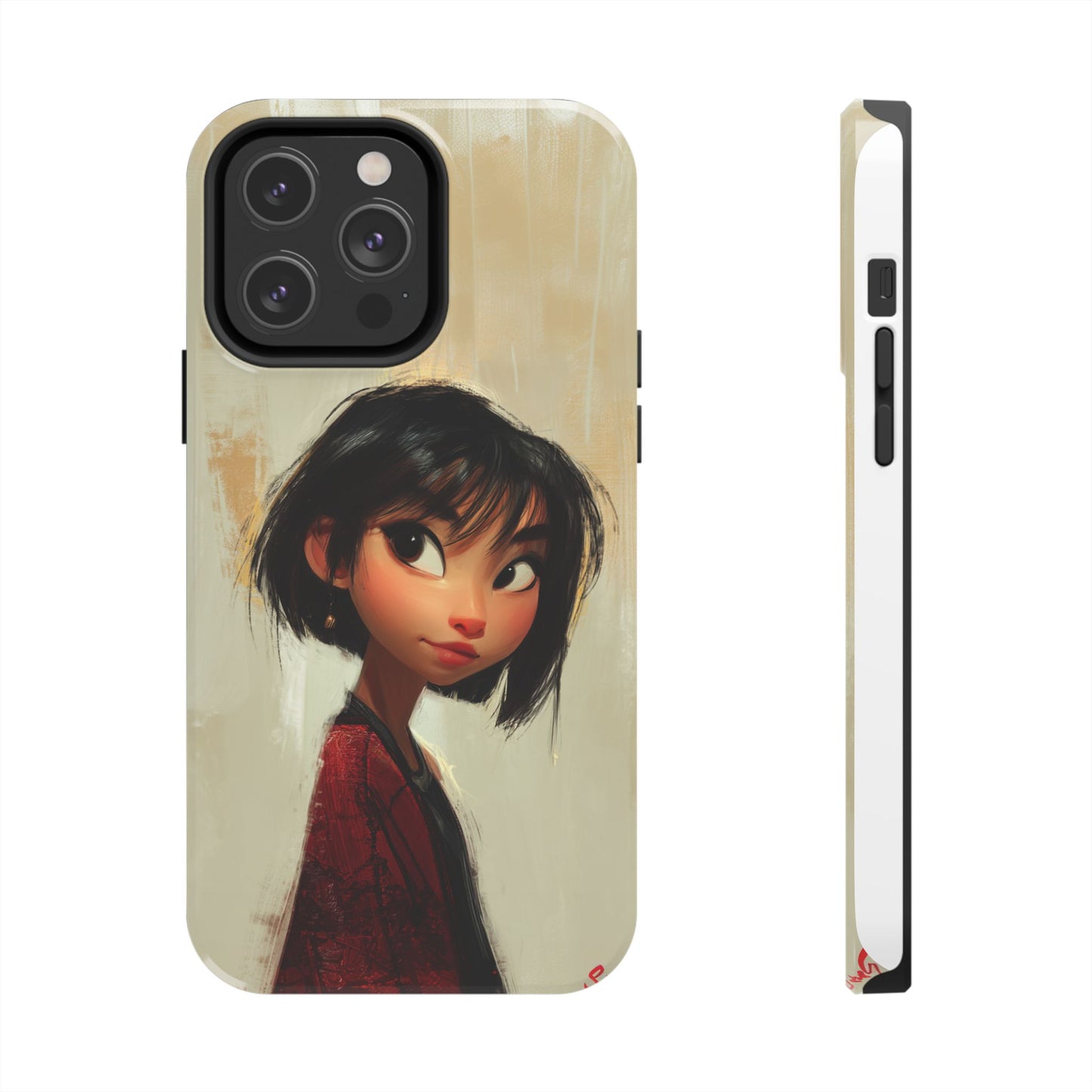 Artistic Tough Phone Case - Cute Character Design for Kids and Teens