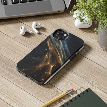 Stunning Gold Swirl Tough Phone Case - Stylish Protection with Elegance