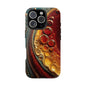 Artistic Tough Phone Case - Abstract Lava Design