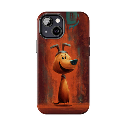 Playful Dog Art Tough Phone Case - Perfect for Pet Lovers