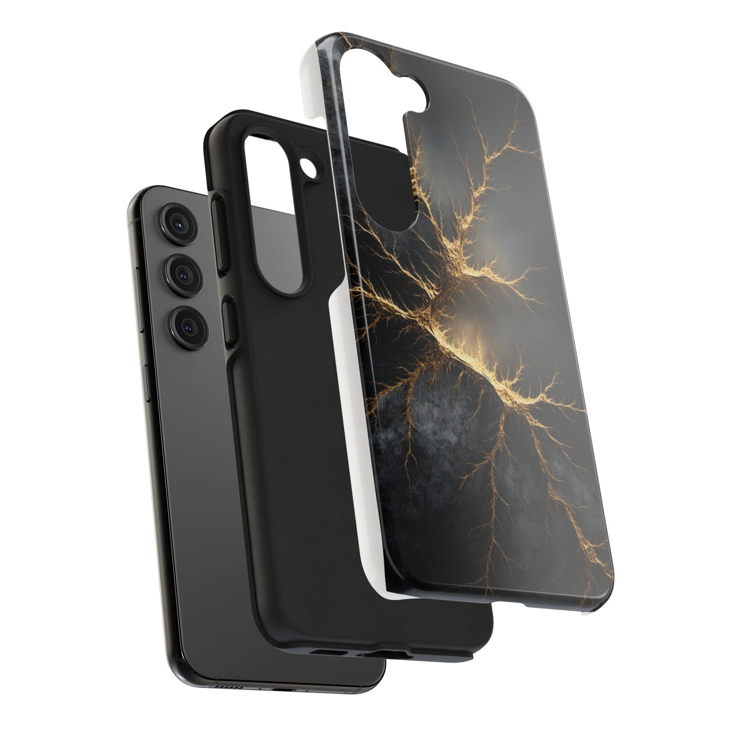 Electric Lightning Tough Phone Case - Durable Protection with Striking Design