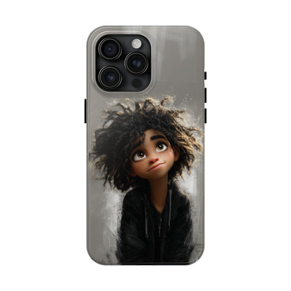 Artistic Tough Phone Case - Unique Character Design for Creative Souls