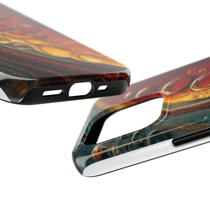 Artistic Tough Phone Case - Abstract Lava Design