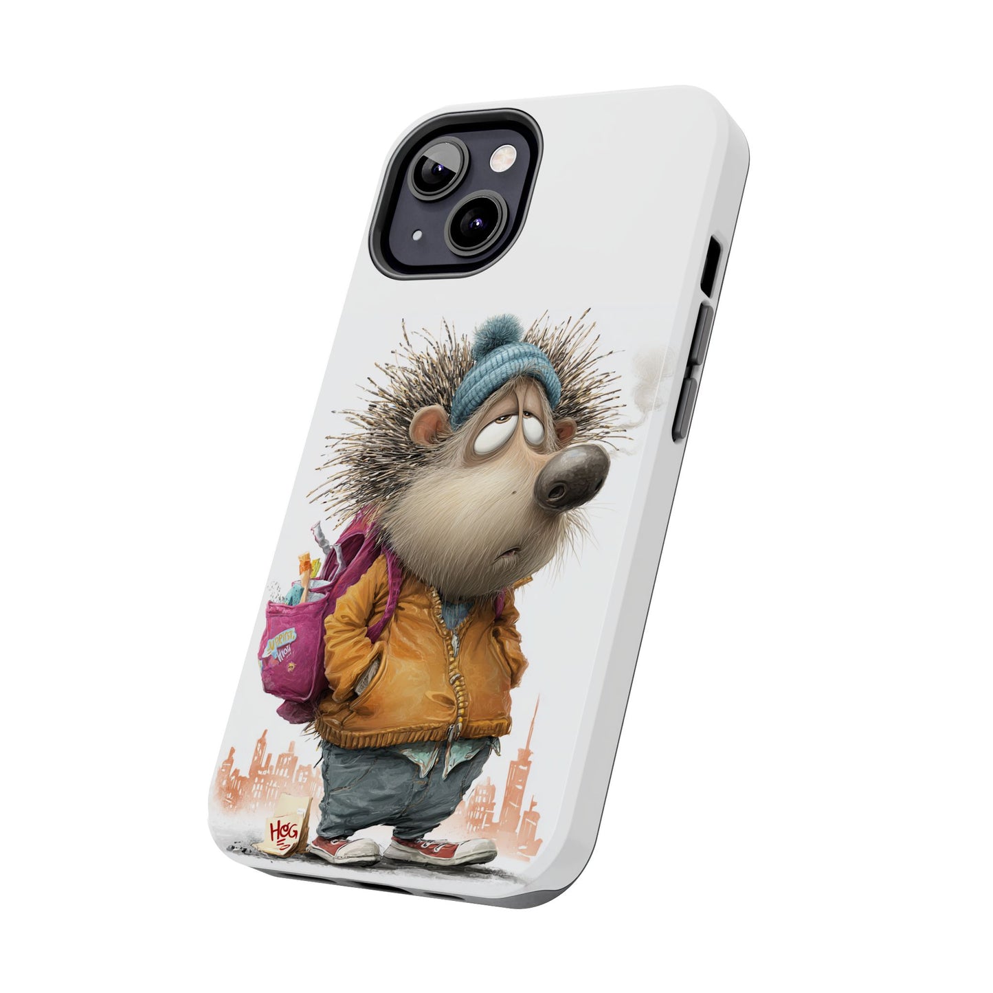 Cute Hedgehog Tough Phone Case by Skipper – Durable Protection & Whimsical Design for Kids and Animal Lovers