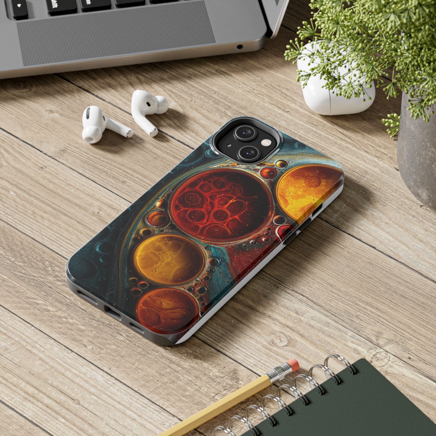 Vibrant Abstract Tough Phone Case - Durable Protection with Artistic Design