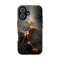 Tough Phone Case - Elegant Gold Fractal Design for Tech Lovers