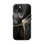 Elegant Tough Phone Case with Abstract Metallic Design