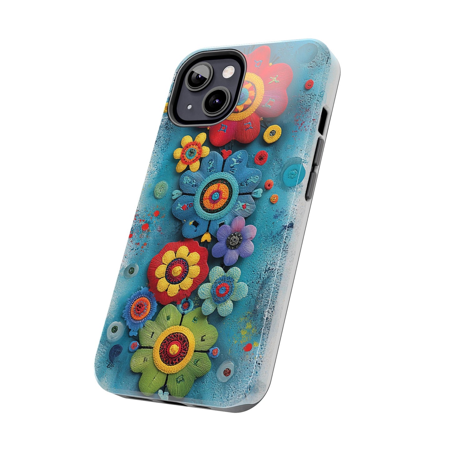 Vibrant Floral Tough Phone Case | Flower Print, Durable Protection, Gift for Nature Lovers, Cute Accessories, Colorful Tech